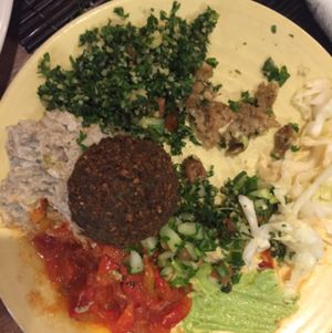 Mediterranean dips at Zula Vegetarian Paradise in Seminyak