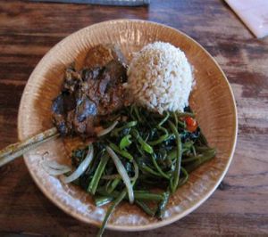 Balinese dish at Zula Vegetarian Paradise in Seminyak