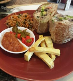 burrito so good!  at Zula Vegetarian Paradise in Seminyak