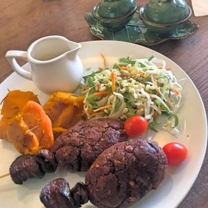 Kebab de Seitan estilo Morroco! at Zula Vegetarian Paradise in Seminyak