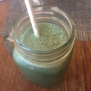 coconut smoothie at Zula Vegetarian Paradise in Seminyak