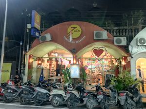 zula store front, "you arrived"! at Zula Vegetarian Paradise in Seminyak