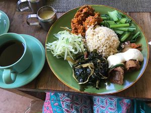 Planet platter at Zula Vegetarian Paradise in Seminyak