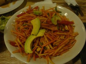 papaya salad at Zula Vegetarian Paradise in Seminyak