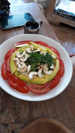 Young papaya salad at Zula Vegetarian Paradise in Seminyak
