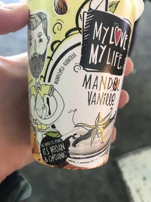 Vegan soy yogurt at biokultur in Munich