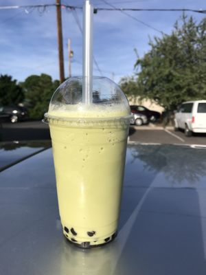 Green Tea ~ Coconut Milk Smoothie w/ Boba at Pho Viet & Cafe in Bend