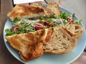 Improvised bruschetta at FC Caffe in Wroclaw
