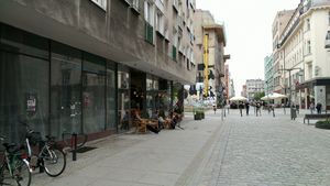 Outside at FC Caffe in Wroclaw