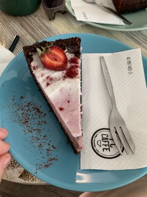 Vegan cake at FC Caffe in Wroclaw