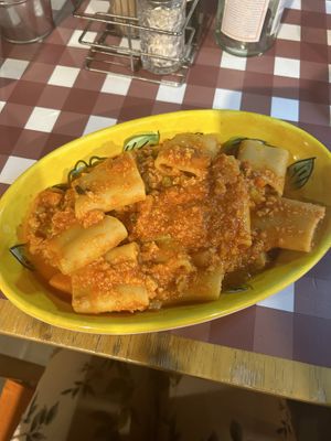 Soy pasta bolognese  at Iaia Cristina in Barcelona