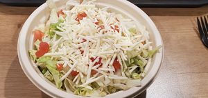 Veggie bowl as served w/Vegan cheese at The Big Burrito in Kalamazoo