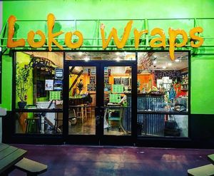 This is how the place looks on he outside. So green :)  at Loko Wraps in Kailua Kona