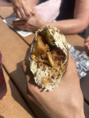 Veggie loko wrap da kine style with vegan cheese at Loko Wraps in Kailua Kona