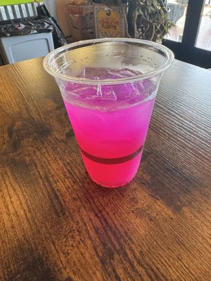 Dragonfruit lemonade   at Loko Wraps in Kailua Kona