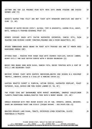 The menu  at Circa Espresso in Parramatta