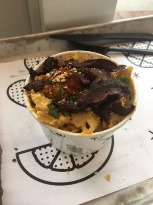 Vegan man n cheese with mushrooms  at By Chloe - Fenway in Boston