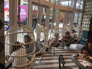 Creative seating  at By Chloe - Fenway in Boston