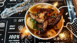 Mac and cheese with shitake bacon at By Chloe - Fenway in Boston