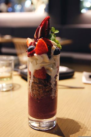 Vegan berry parfait at Cosme Kitchen Adaptation - Omotesando Hills in Tokyo