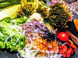 Vegan buffet at Cosme Kitchen Adaptation - Omotesando Hills in Tokyo