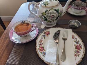 Tea service at The Tea Lounge in London