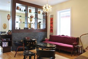 Lounge area at The Tea Lounge in London