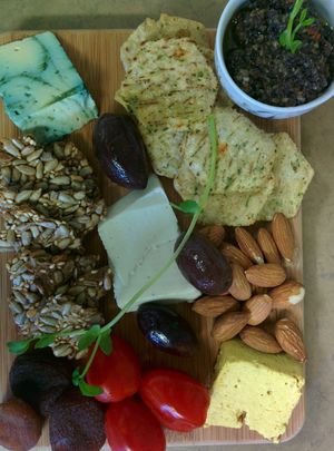 Nuts for cheese board at The Tea Lounge in London