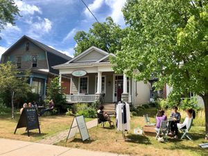Enjoy outdoor seating in warm weather on our porch and lawn at The Tea Lounge in London