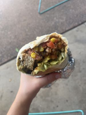 “Skinny Love” with jackfruit and tofu&mushrooms  at Loco Burrito in Alice Springs
