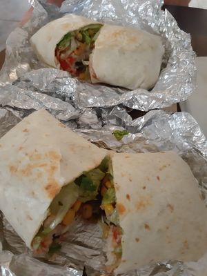 Vegan burrito at Loco Burrito in Alice Springs