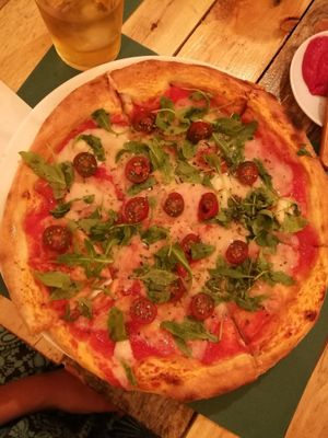 yummy pizza! at Masa Madre in Madrid