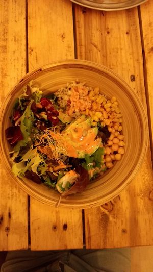 Urban bowl baby greens at Masa Madre in Madrid