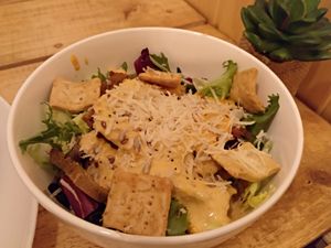 Caesar salad at Masa Madre in Madrid