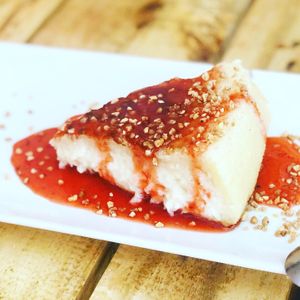 Cheesecake at Masa Madre in Madrid