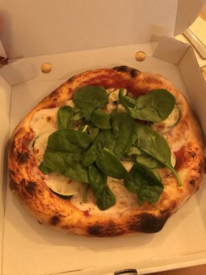 Pizza at Masa Madre in Madrid