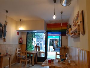 From the inside at Masa Madre in Madrid