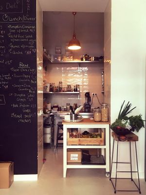 View to kitchen at Bunny's Deli in Madrid