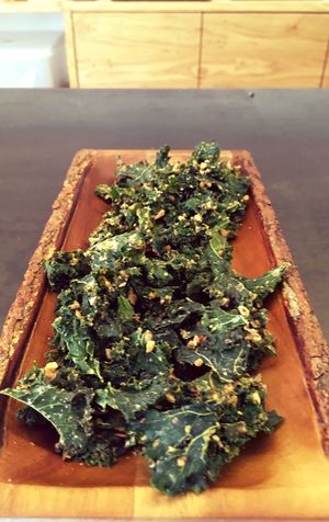 Kale Chips :) at Bunny's Deli in Madrid