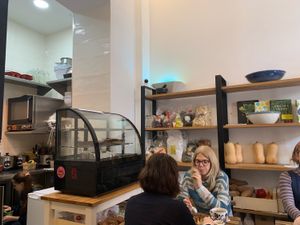 Indoors at Bunny's Deli in Madrid