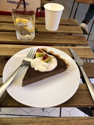 Chocolate cake at Bunny's Deli in Madrid