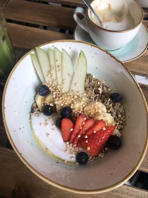 coconut yogurt parfait  at Bunny's Deli in Madrid