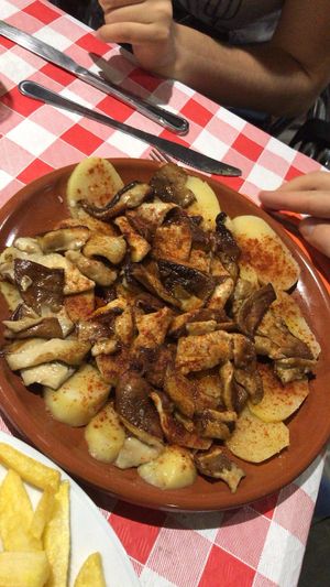 Shitake a la feira at V de Vegetta in Mostoles