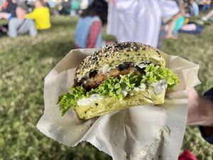 Seaweed burger   at The Dutch Weed Burger - Food Truck in Amsterdam
