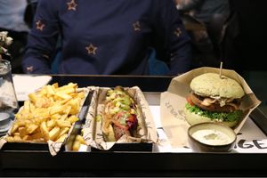 Dog weed, weed burger and fries at The Dutch Weed Burger - Food Truck in Amsterdam