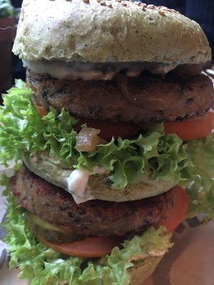 Extra high weed burger  at The Dutch Weed Burger - Food Truck in Amsterdam