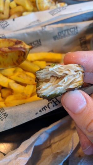 the nuggets, great texture! at The Dutch Weed Burger - Food Truck in Amsterdam