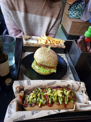 Weed burger and hot dog at The Dutch Weed Burger - Food Truck in Amsterdam