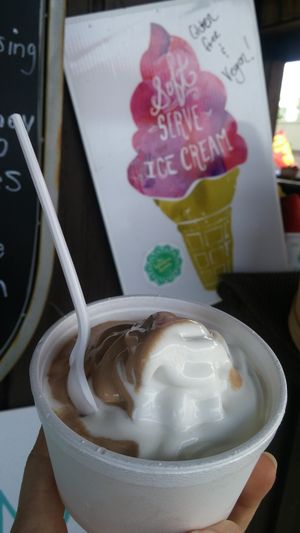 Vegan twist ice cream at The Wooden Spoon Bakery in Leamington