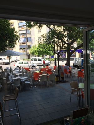 Outside tables at Fresca Passione Heladeria in Marbella